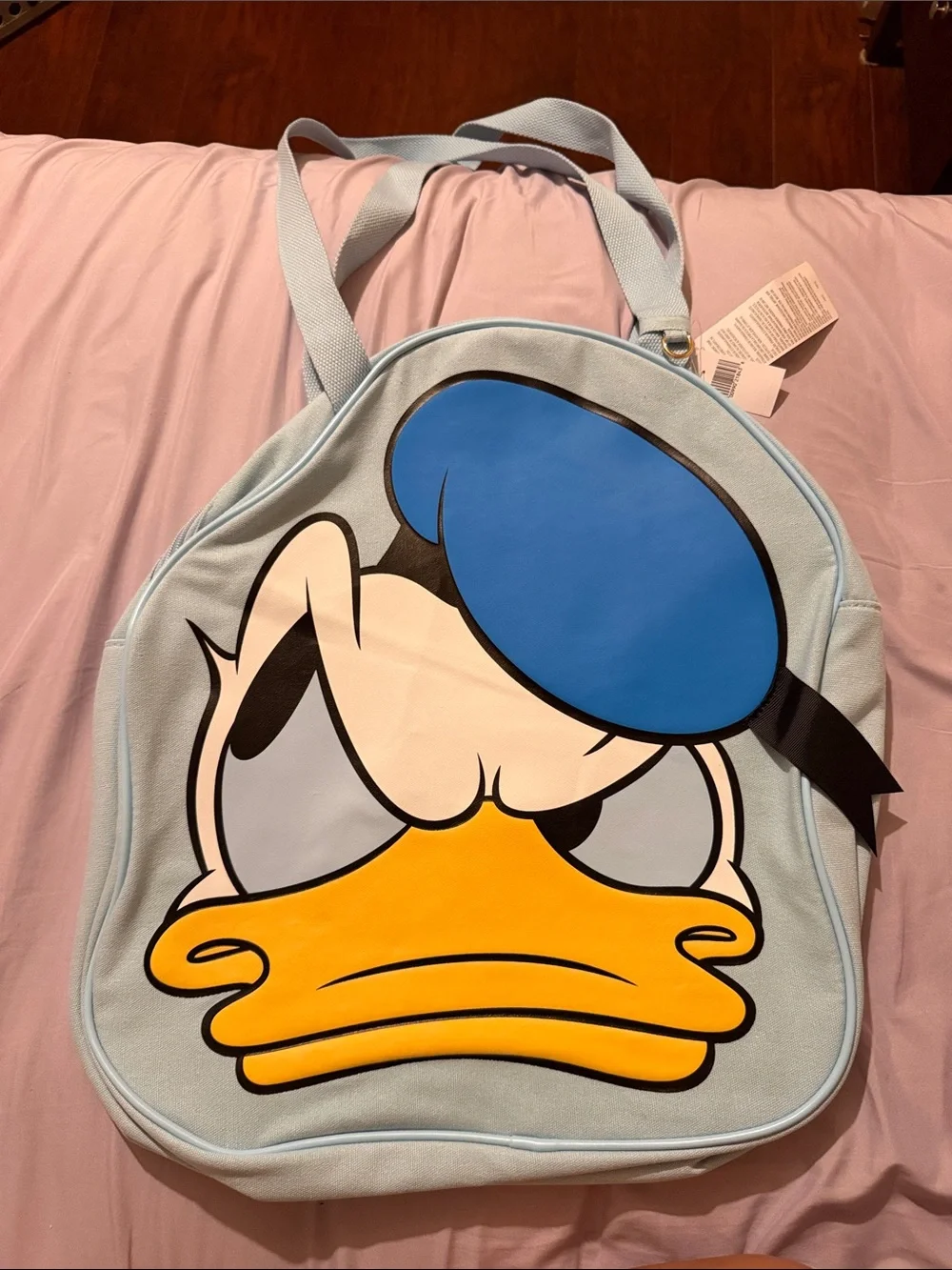 Light Blue Donald Duck Graphic Backpack Tote